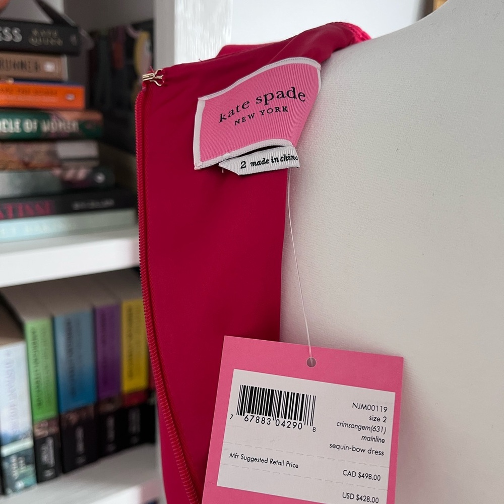 Kate Spade Pink Tie Front Backless Mini Dress - Picture 7 of 7